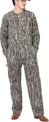 realtree Men Men's Camo Hunting Cotton Bib saps ، وزرة مسيرة مموهة غير معزولة طوال الموسم للأنشطة الخارجية in Saudi Arabia