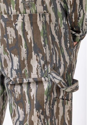 realtree Men Men's Camo Hunting Cotton Bib saps ، وزرة مسيرة مموهة غير معزولة طوال الموسم للأنشطة الخارجية in Saudi Arabia