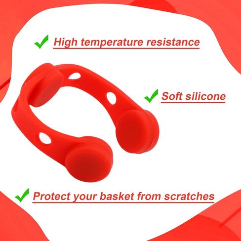 6pcs مغناطيس مقلاة الهواء لورق شهادة جامعية ، إكسسوارات مغناطيسية من السيليكون المقاومة للسيليكون مقاومة للإيقاع لقفل السلة الآمنة بأمان (أحمر) (أحمر) in Kuwait