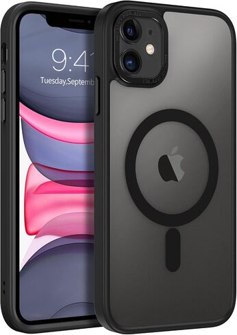 BENTOBEN for iPhone 11 Phone Case, Phone case for iPhone 11 Magnetic Case [Compatible with Mag Safe] Translucent Matte Slim Shockproof Anti-Fingerprint Protective Cover for iPhone 11 6.1’’ Black in Saudi Arabia