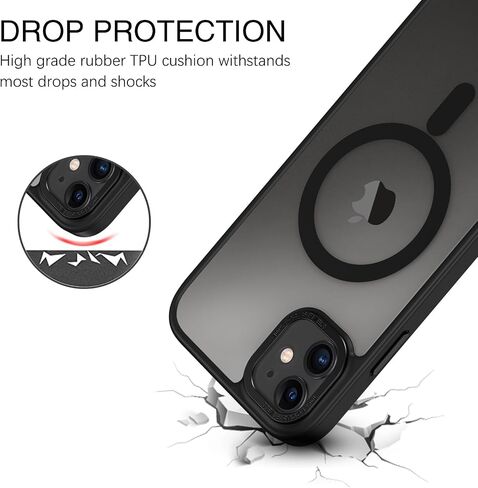 BENTOBEN for iPhone 11 Phone Case, Phone case for iPhone 11 Magnetic Case [Compatible with Mag Safe] Translucent Matte Slim Shockproof Anti-Fingerprint Protective Cover for iPhone 11 6.1’’ Black in Saudi Arabia