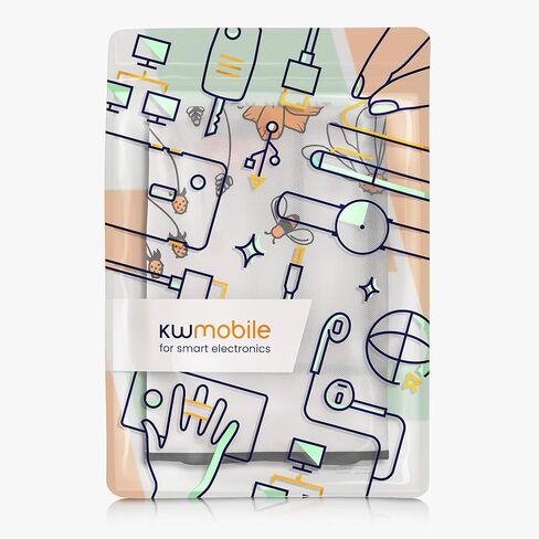 kwmobile Computer Monitor Cover Compatible with 20-22" Monitor - Bees and Flowers Black/Orange/White in Saudi Arabia