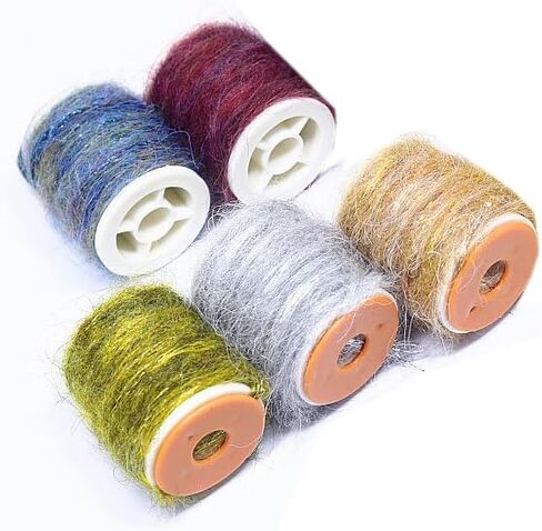Pack of 5 Fishing Fly Tying Material Dirty Bug Yarn Mottled Dubbing Rope Line for Tying Shrimps Nymphs Caddis Flies in Saudi Arabia
