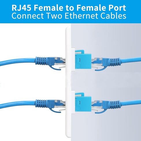 2 Port Ethernet Wall Plate,Ethernet Cable Wall Plate with RJ45 1Pack in Kuwait