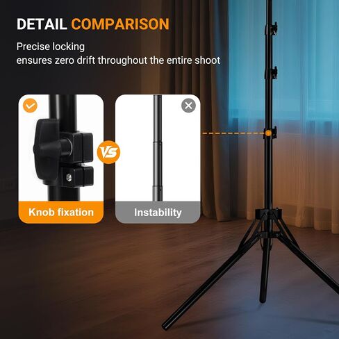 Ring Light Tripod for iPhone, 10" Circle LED Ring Light with Stand for Photography Video Recording, 3 Color Modes, Adjustable Height for Live Streaming, Content Creation, TikTok, YouTube in Kuwait