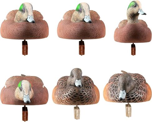 Avery GHG Pro-Grade Wigeon Decoys, 6-Pack | Realistic Durable Waterfowl Hunting Floating Duck Decoys with 60/40 Forward Weighted Swim Keel | Rester/Surface Feeder/High Head Postures (73143) in Saudi Arabia