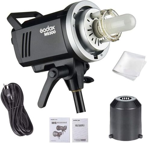 Godox MS300 Studio Strobe 300Ws 110V GN58 5600K Bowens Mount Monolight, Built-in Godox 2.4G Wireless System, 150W Modeling Lamp, Outstanding Output Stability, Anti-Preflash, 1/32 to 1/1 Steps Output in Saudi Arabia