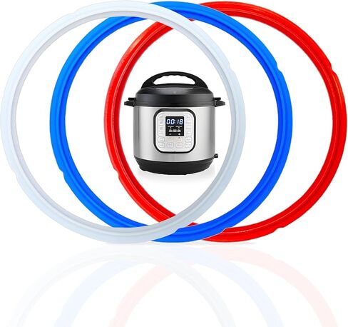 3pcs إكسسوارات حلقة ختم السيليكون متوافقة مع وعاء فوري ، 5/6QT قطع طباخ الضغط الكهربائي ل IP-DUO60 ، DUO50 ، Lux60 ، Lux50 ، CSG60 ، CSG50 in Kuwait