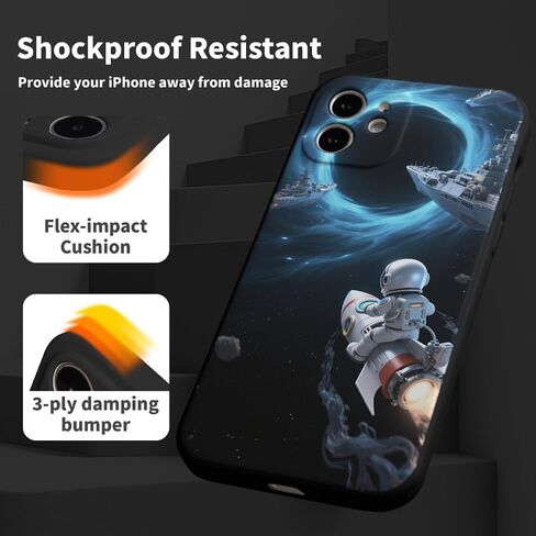 علبة هاتف رائد فضاء لطيف لـ iPhone XR Case للأولاد ، تصميم Cool Cartoon Rocket Design الفاخرة على غطاء حماية الكاميرا المتوافق مع حالات iPhone XR in Kuwait