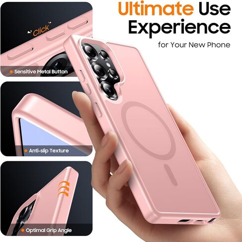 مصمم لحالة Samsung Galaxy S24 المغناطيسية ، [متوافق مع Magsafe] [حماية إسقاط الصف العسكري] in Kuwait