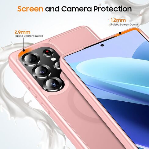 مصمم لحالة Samsung Galaxy S24 المغناطيسية ، [متوافق مع Magsafe] [حماية إسقاط الصف العسكري] in Kuwait