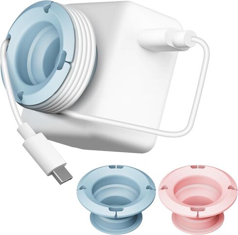 Nearockle Foldable Charger Organizer Charging Cable Winder, Compatible for USB C Charger Block, MacBook Charger, PC Charging Cords, Organization and Travel Essentials (Black&White) in Kuwait