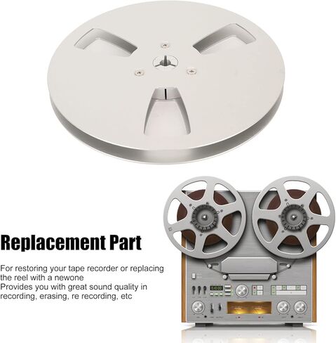 Zerone 7 Inch Empty Reel, Aluminum Alloy, Universal 3 Holes, Silver in Saudi Arabia