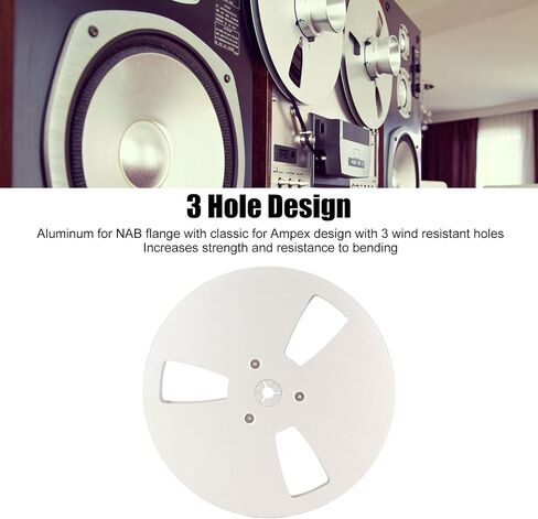 Zerone 7 Inch Empty Reel, Aluminum Alloy, Universal 3 Holes, Silver in Saudi Arabia