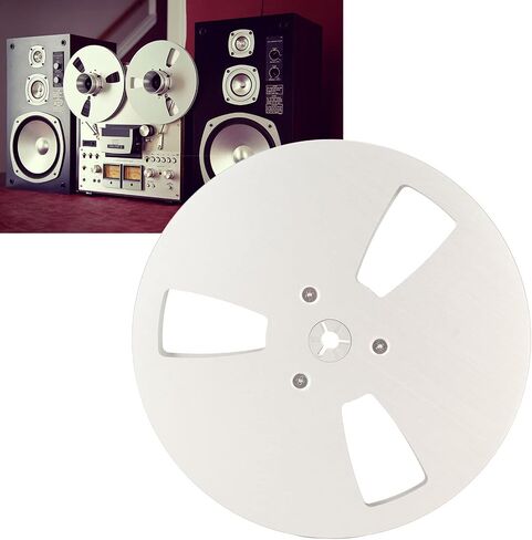 Zerone 7 Inch Empty Reel, Aluminum Alloy, Universal 3 Holes, Silver in Saudi Arabia