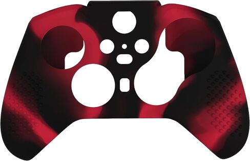 Playvital Playvital Black & Red Soft Soft Silicone Cover Skins for Xbox One Elite Controller Series 2 ، حالة وقائية مخصصة لوحدة تحكم Core Series 2 in Saudi Arabia