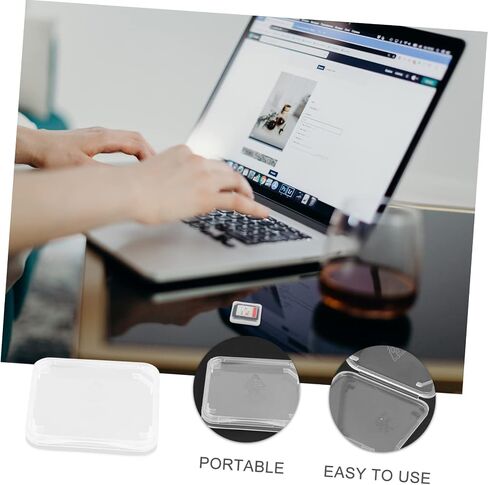 POPETPOP Transparent Card Cases Memory Storage Holders Organizers Protective Boxes for Sim Jewelry Safe Storage with Environment Friendly PP Material in Saudi Arabia