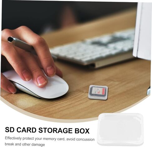 POPETPOP Transparent Card Cases Memory Storage Holders Organizers Protective Boxes for Sim Jewelry Safe Storage with Environment Friendly PP Material in Saudi Arabia