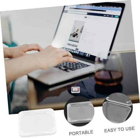 صناديق تخزين البطاقة الشفافة Homoyoyo Secure Snap Closure Card Cards حافظة خفيفة الوزن وقائية لتخزين المجوهرات SIM مضغوط in Kuwait