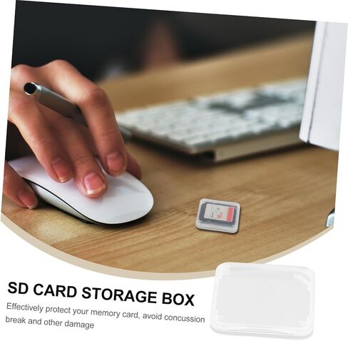 صناديق تخزين البطاقة الشفافة Homoyoyo Secure Snap Closure Card Cards حافظة خفيفة الوزن وقائية لتخزين المجوهرات SIM مضغوط in Kuwait