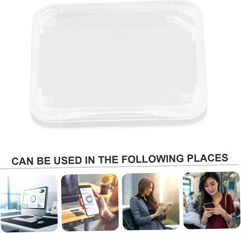 صناديق تخزين البطاقة الشفافة Homoyoyo Secure Snap Closure Card Cards حافظة خفيفة الوزن وقائية لتخزين المجوهرات SIM مضغوط in Kuwait
