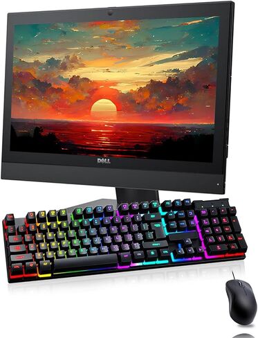 Dell OptiPlex 3240 All-in-One Desktop, 21.5" FHD (1920 x 1080) Display, Intel Core i3-6100 3.7GHz, 256GB SSD, 8GB RAM, Backlit Keyboard, Mouse, WiFi, Windows 11 Pro (Renewed) in Saudi Arabia