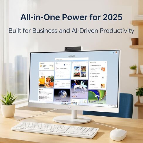 HP 2026 Essential 27 Business All-in-One PC with Next Gen AI Support, 27" FHD Touch, Intel Core Ultra 7 255U, 32GB DDR5 RAM, 1TB SSD, Wi-Fi 6, W11H, Wired KB & M, Bundle with 64GB Flash Drive in Saudi Arabia