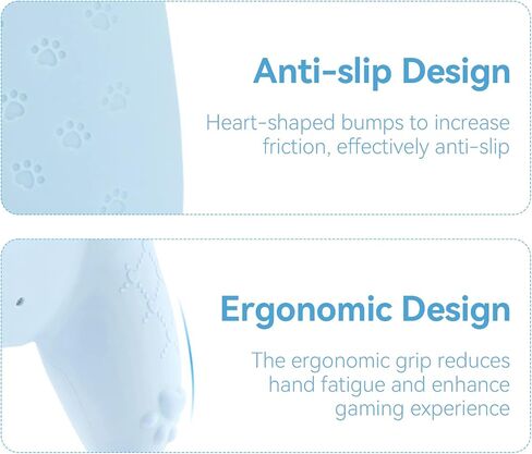 GeekShare Cat Paw Controller Skin Grips Set Compatible with Switch Pro-Anti-Slip Silicone Protective Cover Case Joystick Caps for Switch Pro Wireless Controller - Blue in Saudi Arabia