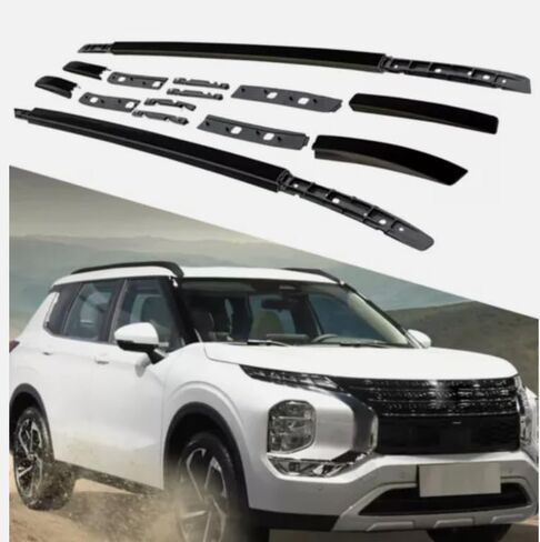 2PCS Roof Rail Rack Cross Bar Crossbar Luggage Carrier Cargos Crossbars Accessories Fits for All New Mitsubishi Outlander 2022-2025(Silver) in Kuwait