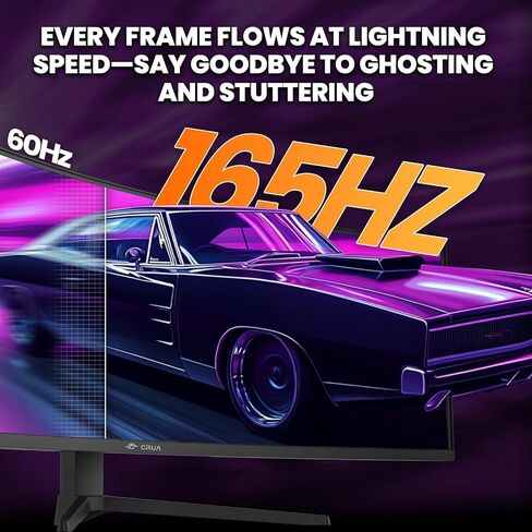 CRUA 32" White Curved Monitor, 4K UHD(3840*2160P) 1500R VA Screen, 75Hz Computer Monitor Supports AMD Freesync, 120% sRGB, Built-in speakers, Blue Light Filter,Wall Mountable Installs(HDMI 2.0/DP 1.4) in Saudi Arabia
