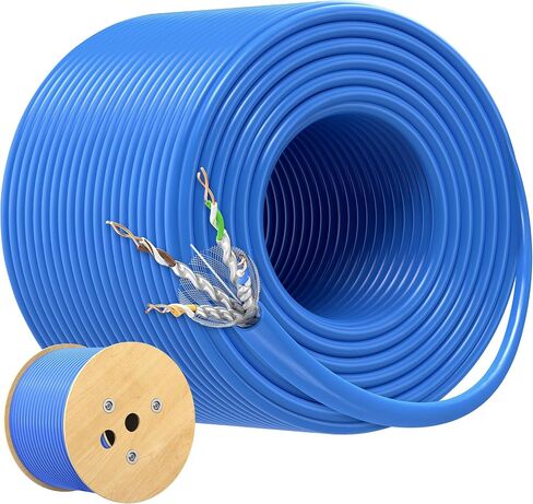 Cable Matters [UL Listed] 10Gbps 23AWG Shielded Cat 6A Cable, 300ft, Blue in Saudi Arabia