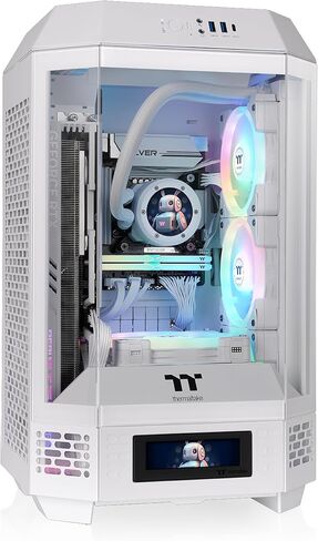 Thermaltake Tower 250 Snow Mini-ITX Mini Tower; 2x120mm CT Fans Included; 360mm Radiator Support; 360mm GPU Clearance; Dual Chamber; CA-1Z9-00S6WN-AZ in Saudi Arabia