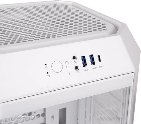 Thermaltake Tower 250 Snow Mini-ITX Mini Tower; 2x120mm CT Fans Included; 360mm Radiator Support; 360mm GPU Clearance; Dual Chamber; CA-1Z9-00S6WN-AZ in Saudi Arabia