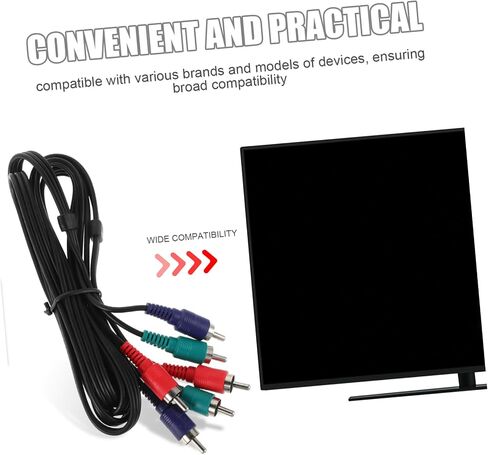 Mipcase Audio Video Composite Cable Male to Male Durable Component Video Line for DVD to Tv Connection Wide Compatibility with Various Devices Enhanced Picture Quality in Saudi Arabia