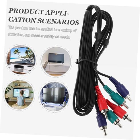Mipcase Audio Video Composite Cable Male to Male Durable Component Video Line for DVD to Tv Connection Wide Compatibility with Various Devices Enhanced Picture Quality in Saudi Arabia