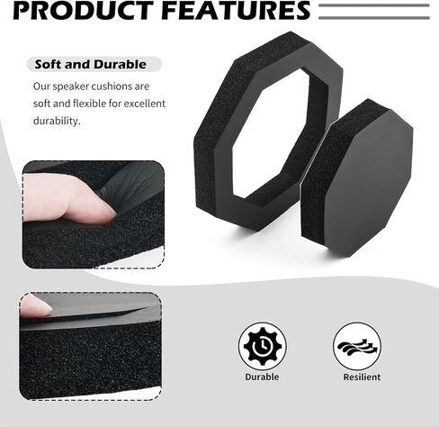 2PCS Speaker Foam Rings,Self Adhesive 6x9 Speaker Baffles with Foam Base Pad for Better Car Speakers Sound,Universal Car Accessories Foams Speakers Rings for Cars,Truck,SUV in Saudi Arabia