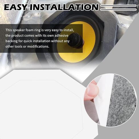 2PCS Speaker Foam Rings,Self Adhesive 6x9 Speaker Baffles with Foam Base Pad for Better Car Speakers Sound,Universal Car Accessories Foams Speakers Rings for Cars,Truck,SUV in Saudi Arabia