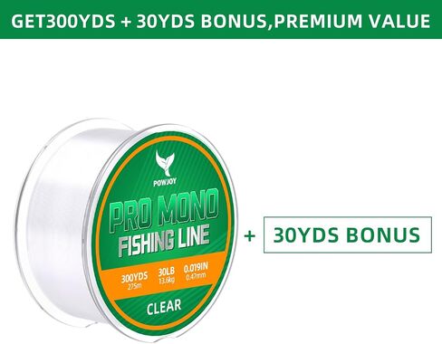 30lb clear monofilament fishing line with knot guide for big game in freshwater & saltwater,premium nylon string is strength and invisible, also suitable for hanging decoration&crafts, ice fish in Saudi Arabia