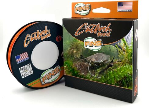 Catfish Braid - Ultra-Strong 8-End HT-PE Fishing Line Smooth Casting Wire, No Stretch, High Durability, Abrasion-Resistant Long Casts No Line Digging - Made in USA in Saudi Arabia