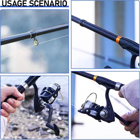 Telescopic Fishing Rod and Reel Combo Kit, 2PACK 6.9FT Carbon Fiber Collapsible Rods, Spinning Reels, Lures and Carrier Bag, Saltwater & Freshwater Travel Fishing Gear for Adults in Kuwait