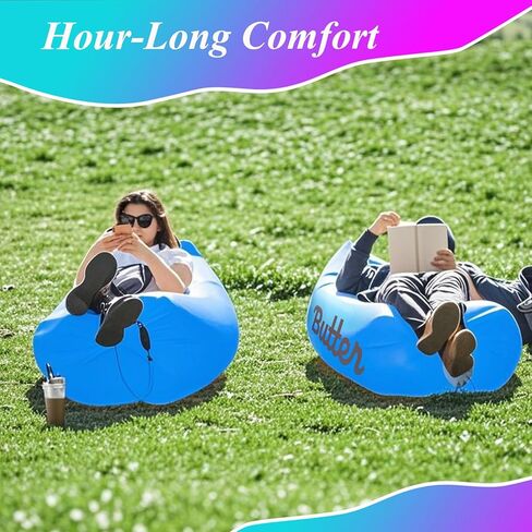 أريكة هواء متسكع للنفخ ، أريكة أرجوحة محمولة أريكة أريكة أريكة مقاومة للمياه ومضادة للهواء التصميم للشاطئ ، التخييم ، النزهات ، السفر والمهرجانات in Kuwait