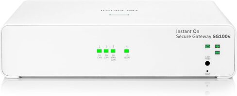 HPE Networking Estant on Secure Gateway SG1004 4-Port 1G Gateway Smart-Managed ، 4x 1GBase-T ، US Cord (S0G33A#ABA) in Saudi Arabia