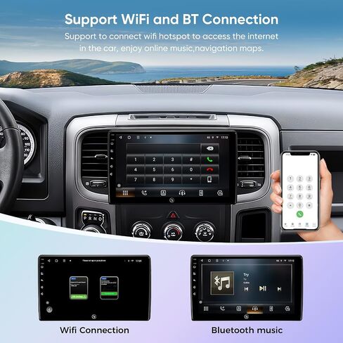 10 "سيارات راديو ستيريو ل Dodge RAM Pickup Truck 1500 2500 3500 2013 2014 2015 2015 2017 2018 مع Camera Carroid Android Bluetooth Mirroring Touch GPS Mavigation Unit in Saudi Arabia