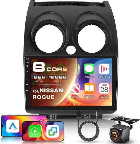 8 Core 6G 128G لـ Nissan Rogue Sport Qashqai 2008-2013 STEROID Android 9 Inches Touchnes اللمسات اللاسلكية Android Auto ، Driauto Car Radio for Nissan Upgrade Bluetooth DSP GPS Navi wifi fm in Saudi Arabia