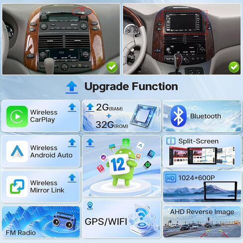 Car Stereo Wiring Harness for Toyota Sienna 2004-2010 Stereo & Toyota Camry 2006-2011 Radio Wire Harness Power Cable Support Original Car with J.B.L & Screen Android Head Unit Backup Camera SWC in Saudi Arabia