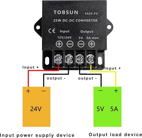 DC 12V 24V to 5V 10A 50W Power Converter Step Down Reducer 12V Regulator in Kuwait