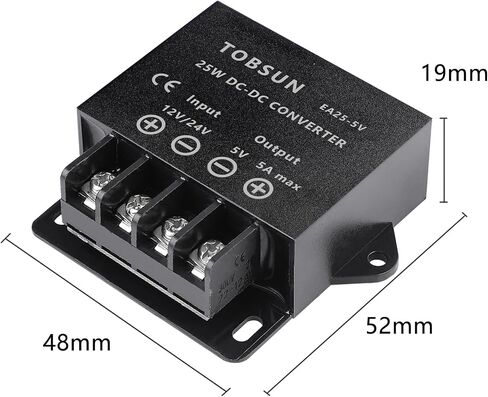 DC 12V 24V to 5V 10A 50W Power Converter Step Down Reducer 12V Regulator in Kuwait