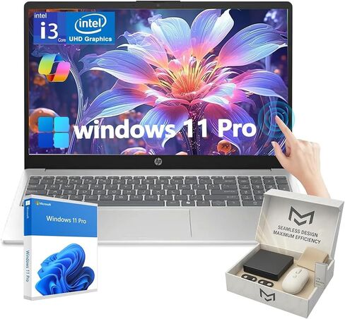 HP Flagship 15.6" Touchscreen Laptop - Anti-Glare, 6-Core Intel i3 1315U Processor, lntel UHD Graphics, Wi-Fi, Win 11 Pro, AI Copilot, for Business & Student, w/Accessories(32 GB RAM, 1 TB Storage) in Saudi Arabia