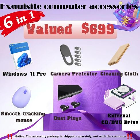 HP Flagship 15.6" Touchscreen Laptop - Anti-Glare, 6-Core Intel i3 1315U Processor, lntel UHD Graphics, Wi-Fi, Win 11 Pro, AI Copilot, for Business & Student, w/Accessories(32 GB RAM, 1 TB Storage) in Saudi Arabia