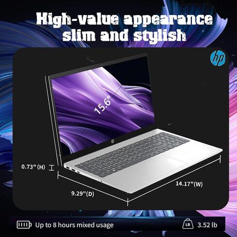 HP Flagship 15.6" Touchscreen Laptop - Anti-Glare, 6-Core Intel i3 1315U Processor, lntel UHD Graphics, Wi-Fi, Win 11 Pro, AI Copilot, for Business & Student, w/Accessories(32 GB RAM, 1 TB Storage) in Saudi Arabia
